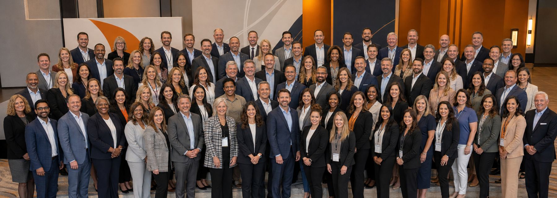 Dentists who contribute to iDental News, photographed together at the annual desk meeting